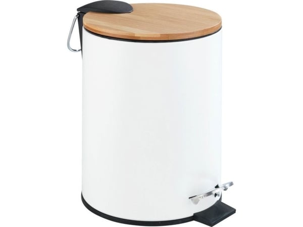 Wenko avfallsbeholder TORTONA baderomsbeholder, Easy Close, 3 L, hvit, WENKO