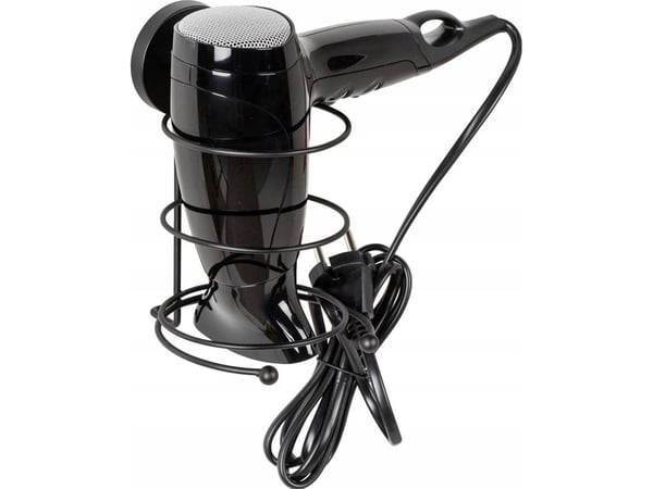 Wenko MILAZZO Vacuum-Loc hårfønerholder, sort, WENKO