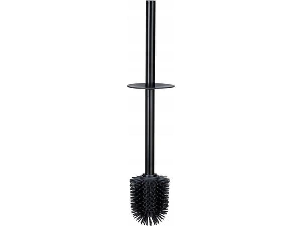 WENKO 25349100, Toalettbørste og holder, Sort, Keramisk, Silikon, Moderne, 91 mm