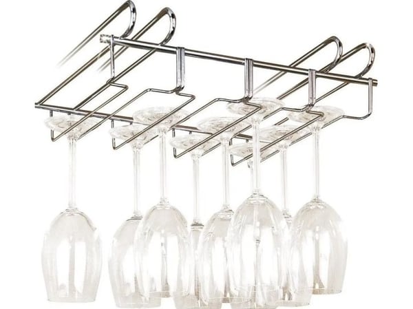 WENKO Cupboard insert glass holder, Shot glass holder, Sølv, Metall, 1 stykker