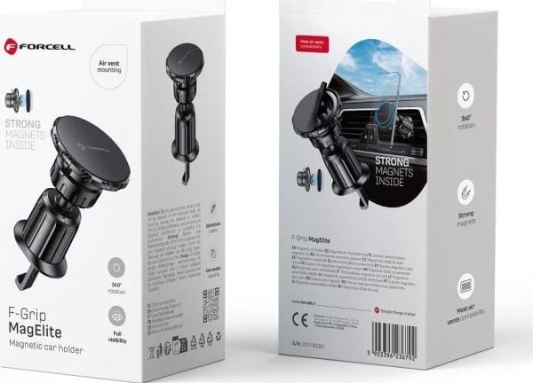 ForCell F-Grip MagElite bilholder til magnetisk telefonholder (ventil), sort