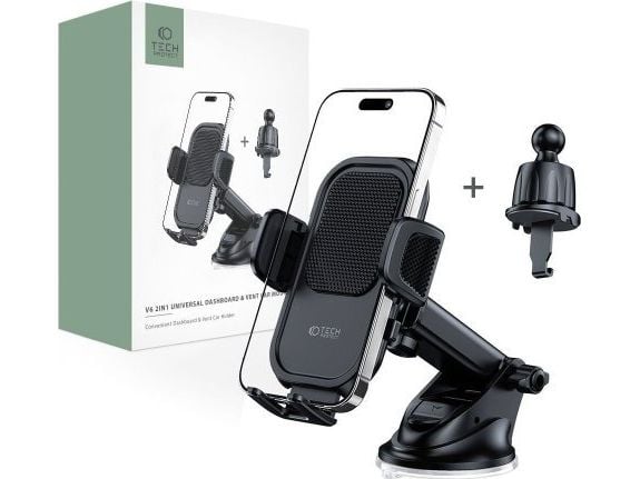 Tech-Protect TECH-PROTECT V6 universal holder til bilens dashbord & ventilasjon svart