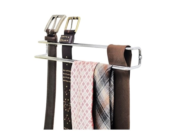 WENKO Tie and belt holder, Beltehenger, Sølv, Metall, Skruer, 360 mm, 50 mm