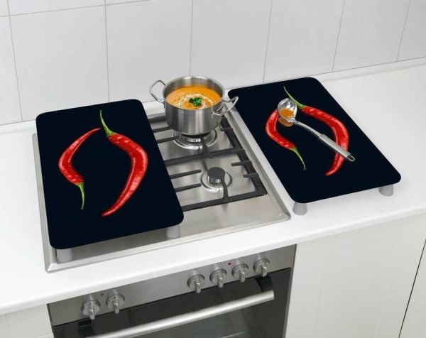 WENKO Pepperoni Duo, Rektangulær, Plast, Herdet glass, Flerfarget, Brødvarer, Frukt & grønsaker, Bilde, 300 mm