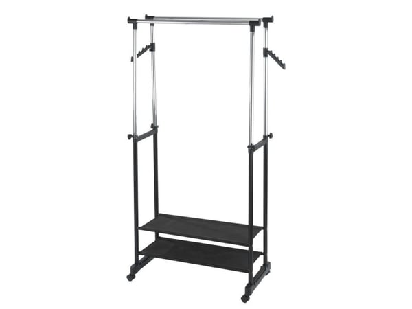 WENKO 4008838759707, Klädställning för kostymer, Metall, Plast, Svart, Grå, 900 mm, 430 mm, 1690 mm