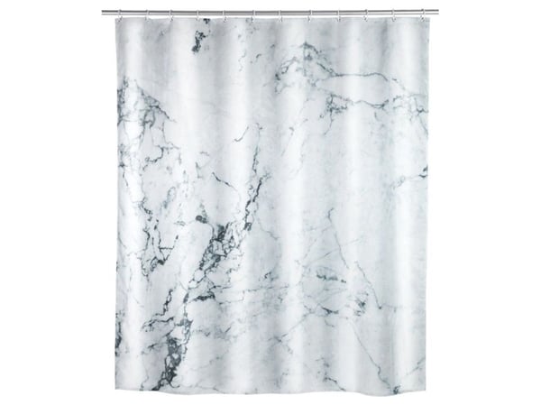 WENKO 23800100, Grå, Hvit, Monokromatisk, Polyester, Ring, Baderom, 180 mm