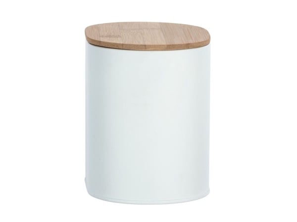 WENKO 23699100, Lager boks, Brun, Hvit, Oval, Bamboo, Stål, Monokromatisk, Innendørs