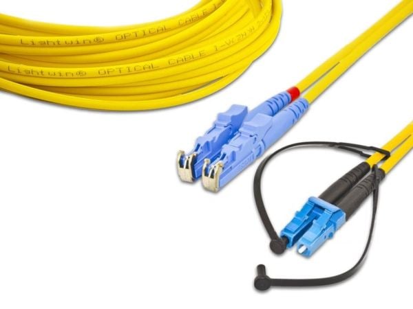 Lightwin høykvalitets dupleks LWL-patchkabel, MM OM3, LC - LC LWL-patchkabel (LDP-50 LC-LC 0,25 OM3)