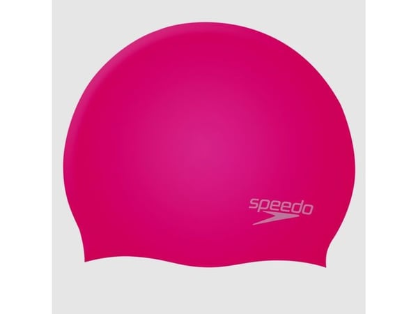 Speedo Junior Plain Moulded, Rosa, Caps, Hunkjønn, Barn, Svømming, Silikon