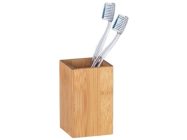 WENKO 23983100, Frittstående tannbørsteholder, Bamboo, Tre, Klassisk, 70 mm, 70 mm