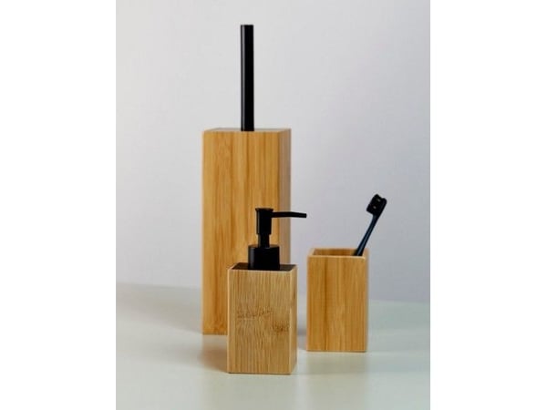 WENKO 23983100, Frittstående tannbørsteholder, Bamboo, Tre, Klassisk, 70 mm, 70 mm