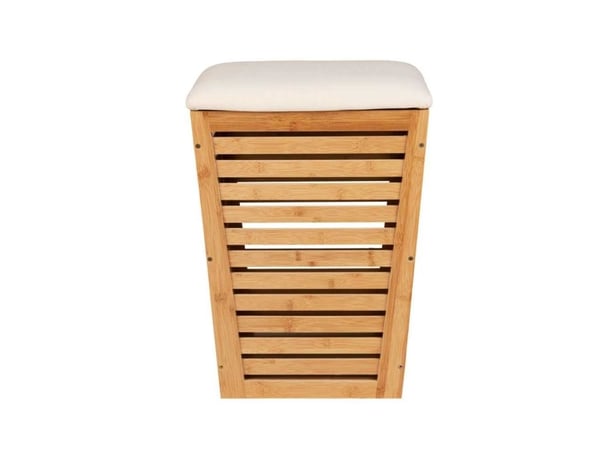 WENKO Bambusa, 55 l, Bamboo, Bamboo, Hvit, 400 mm, 400 mm