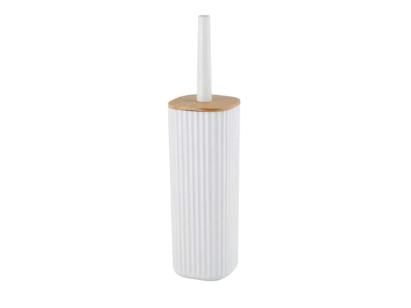 WENKO Rotello, Toalettbørste og holder, Hvit, Bamboo, Plast, 360 mm, 10 cm, 7,5 cm