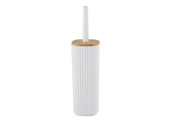 WENKO Rotello, Toalettbørste og holder, Hvit, Bamboo, Plast, 360 mm, 10 cm, 7,5 cm