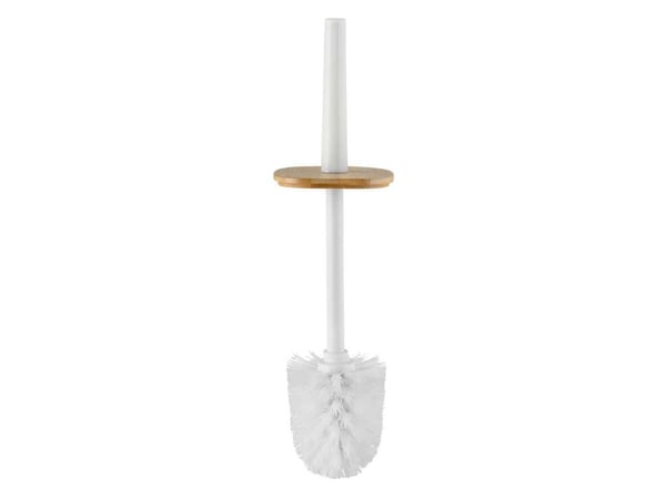 WENKO Rotello, Toalettbørste og holder, Hvit, Bamboo, Plast, 360 mm, 10 cm, 7,5 cm