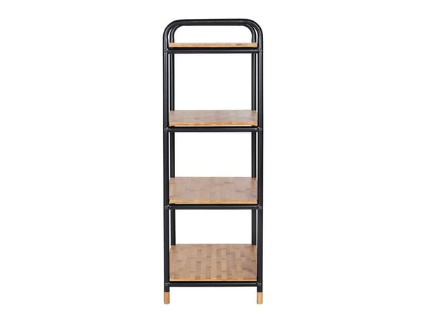 WENKO Regal Loft, Stigehylle, Frittstående, Bamboo, Metall, Bamboo, Sort, Universell, 20 kg