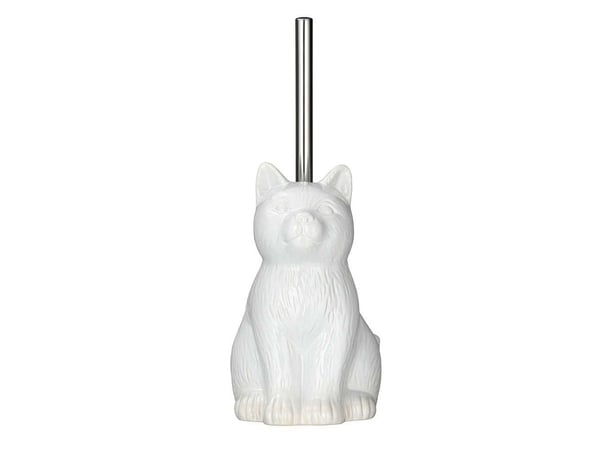 WENKO 24144100, Toalettbørste og holder, Hvit, Keramisk, 140 mm, 170 mm, 220 mm