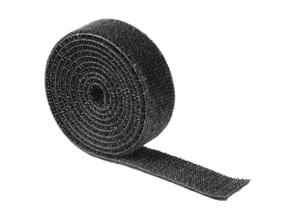 Hama 00221007, Koukullinen ja lenkillinen nippuside, Nailon, musta, 1000 mm, 19 mm, 1 kpl