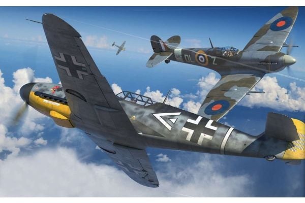 Supermarine Spitfire Mk.Vc vs Bf109F-4 dogfight Db (plastbyggsats)