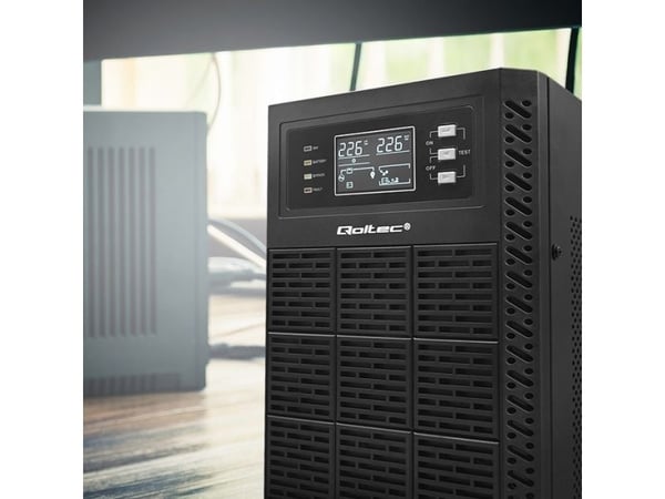 Dysan Qoltec UPS 10kVA | 10000W | Tehokerroin 1.0 | LCD | EPO | USB | On-line