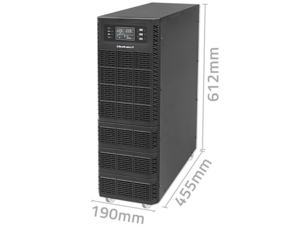 Dysan Qoltec UPS 10kVA | 10000W | Tehokerroin 1.0 | LCD | EPO | USB | On-line