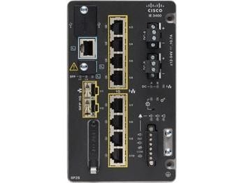 Cisco Catalyst IE3400 Rugged Series - Network Essentials - switch - Styrt - 8 x 10/100/1000 + 2 x Gigabit SFP - DIN-skinnemonterbar - DC power
