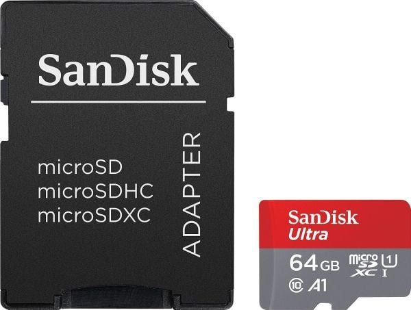 SanDisk Ultra - Flashminnekort (microSDXC til SD-adapter inkludert) - 64 GB