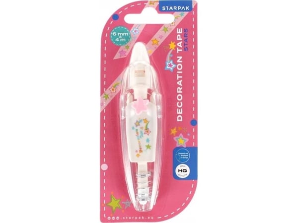 Starpak DECOR TAPE STJERNER 6MM/4M B/C 12/432PG