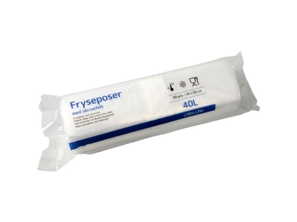 Frysepose, ABENA Cater-Line, 40 l, klar, LDPE/LLDPE/virgin - (20 stk.)