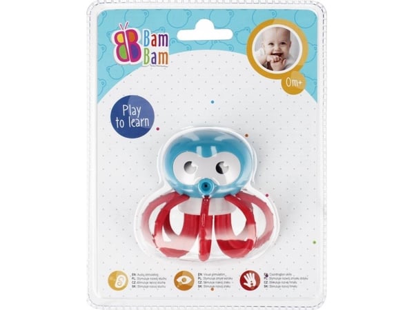 BamBam BAM BAM Blekksprut RATTLE 16X21 B/C 36/144