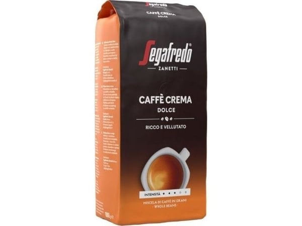 Segafredo Caffe Crema Dolce, 1 kg, Kaffemaskin, Lysbrent, Segafredo