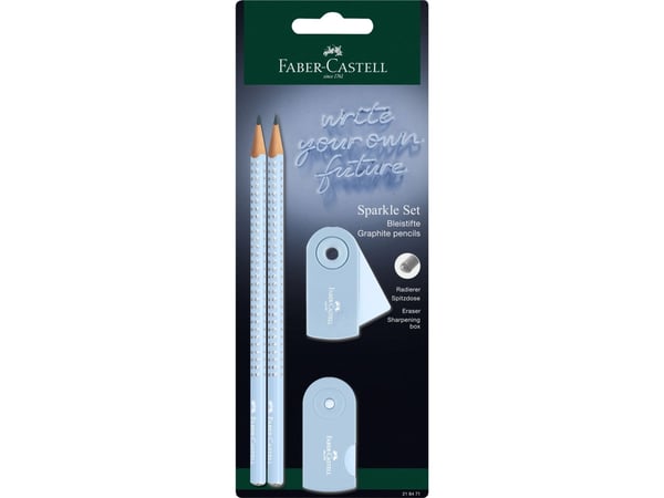 Faber-Castell 218471, Blå, Triangulär, Blåsa, 2 styck, Tyskland, PVC