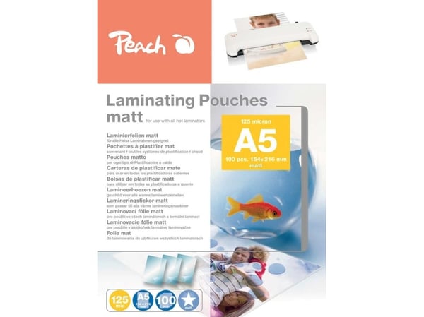 Peach S-PP525-30, Gjennomsiktig, Matt, A5, 0,125 mm, 154 mm, 216 mm