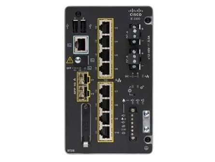 Cisco Catalyst IE3300 Rugged Series - Network Essentials - switch - Styrt - 10 x 10/100/1000 + 2 x SFP - DIN-skinnemonterbar - DC power