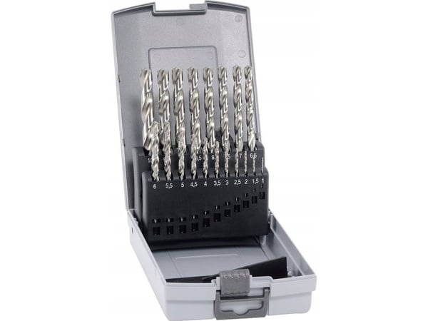 Alpen 102219100 HSS-E metall spiralbor-sett 19 deler 1 mm, 1,5 mm, 2 mm, 2,5 mm, 3 mm, 3,5 mm, 4 mm, 4,5 mm, 5 mm, 5,5 mm, 6 mm, 6,5 mm, 7 mm, 7,5 ...