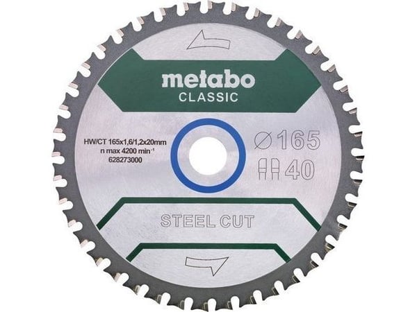 Metabo 628273000, Metalli, 16,5 cm, 2 cm, 1,2 mm, 1,6 mm, Metabo