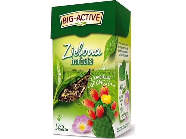 Big Active grønn urtete med kaktusfiken BIG-ACTIVE 100 g 56867922