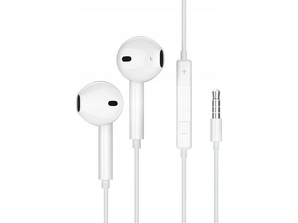 Hodetelefoner Jellico EP2A kablet 3,5 mm med mikrofon 1,2 m hvit