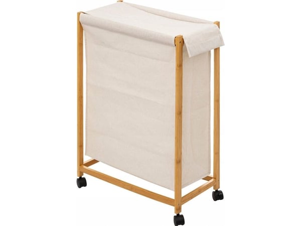 Vaskekurv 5five bambus med hjul 5 x 28 x 80 cm