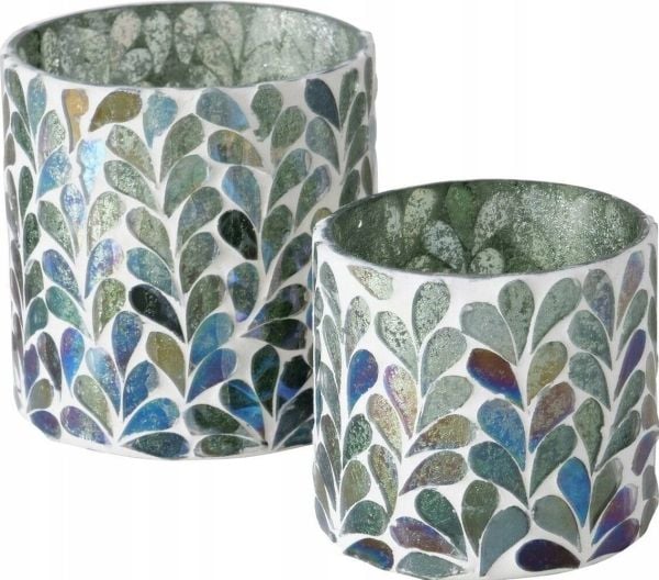Boltze mosaikk lysestaker KIRKAS, 2 stk