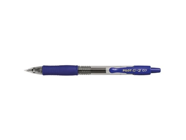 Gelpen, Pilot G-2, 0,7 mm, medium, blå, pakke a 20 stk