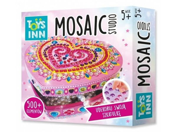 Stnux kreativt sett smykkeskrin mosaikk hjerte