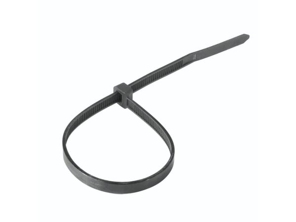 Hama 00221002 Kabelbinder Plastic Sort fleksibel (L x B) 100, 150, 200 mm, mm, mm, mm x 0.25 cm 150 stk 150 stk