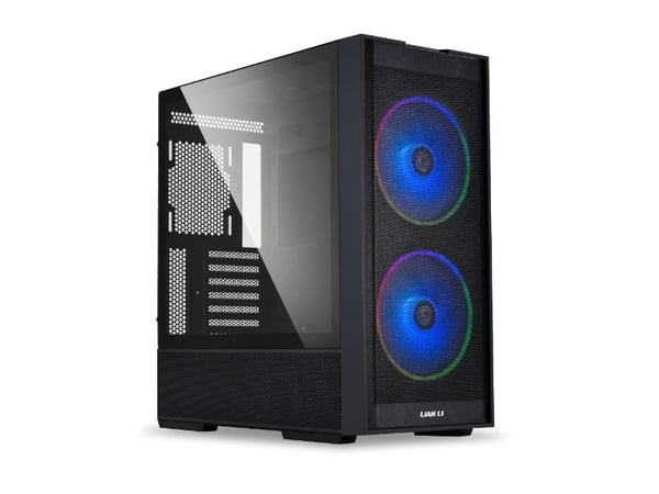 Lian Li 206 - Mid tower - ATX - sidepanel med vindu (herdet glass) - ingen strømforsyning (ATX) - svart - USB/lyd