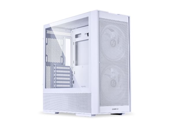 Lian Li 206 - Mid tower - ATX - sidepanel med vindu (herdet glass) - ingen strømforsyning (ATX) - hvit - USB/lyd