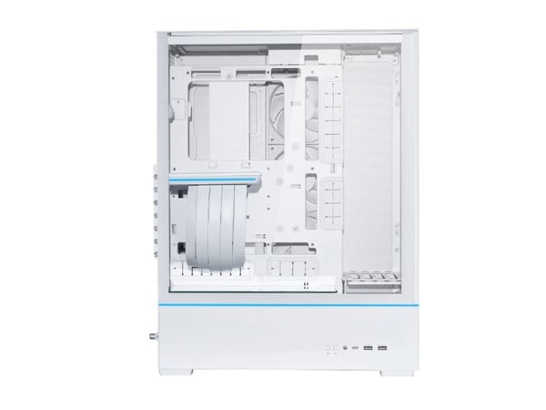 Lian Li SUP01 - Lite tårn - ATX - sidepanel med vindu (herdet glass) - ingen strømforsyning - hvit - USB/Audio/Mic