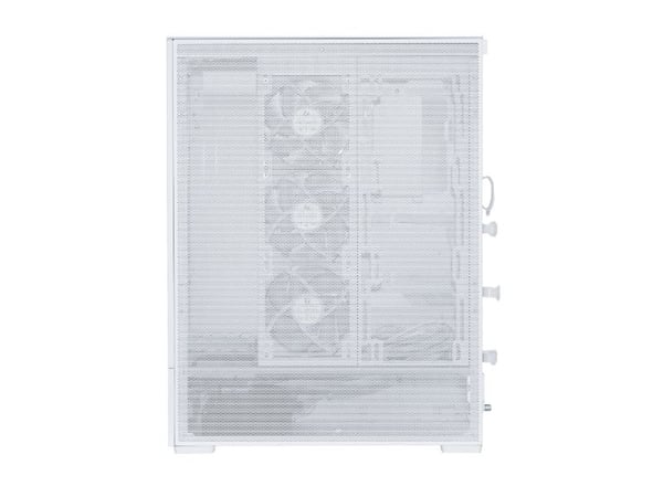 Lian Li SUP01 - Lite tårn - ATX - sidepanel med vindu (herdet glass) - ingen strømforsyning - hvit - USB/Audio/Mic