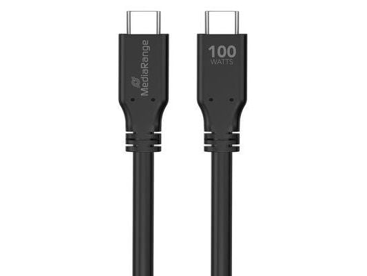 MediaRange MRCS218, 3 m, USB C, USB C, USB 3.2 Gen 1 (3.1 Gen 1), 10 Gbit/sek., Sort