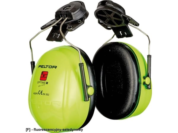 3M Høreværn Optime III HI-VIZ til montering på hjelme med slidsHøj=34. Mellem=28. Lav=19