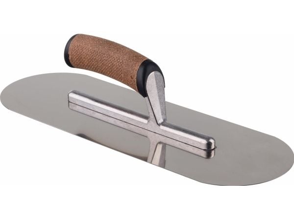 AW-Tools AWTOOLS halvrund metallsparkel 480 mm korkhåndtak på aluminiumsfot